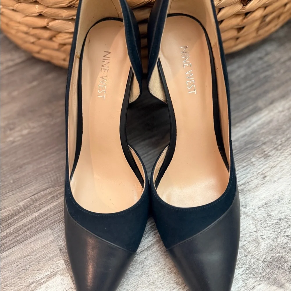 Nine West Navy Blue Alvaa D’orsay Pump High Heels - Picture 5 of 6